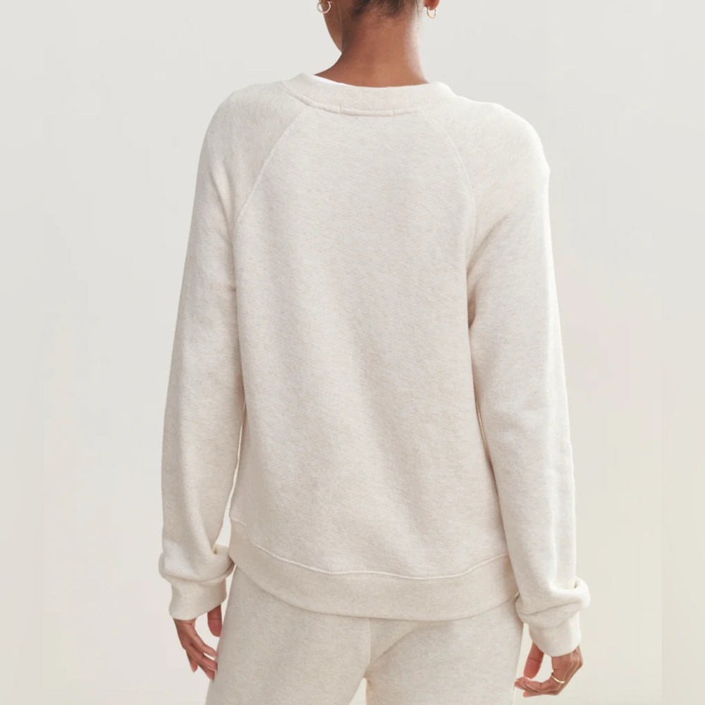 JENNI KAYNE Saturday Sweatshirt Sz XL Oatmeal French Terry Crewneck Long Sleeve - Picture 3 of 14